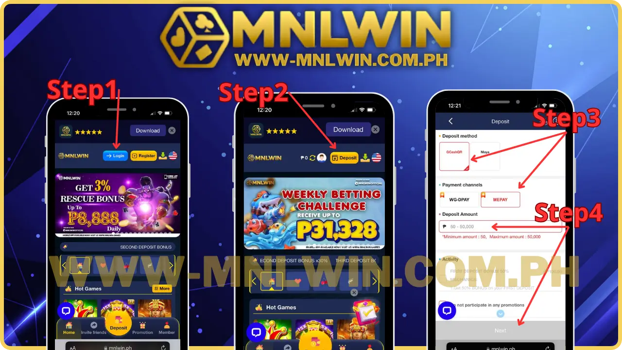 MNLWIN- Deposit Gcash with MePay