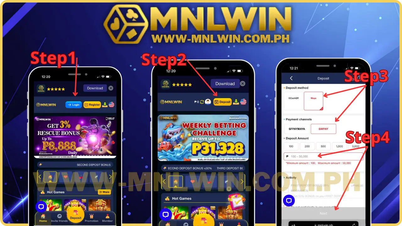 MNLWIN- Deposit PayMaya with SWPay